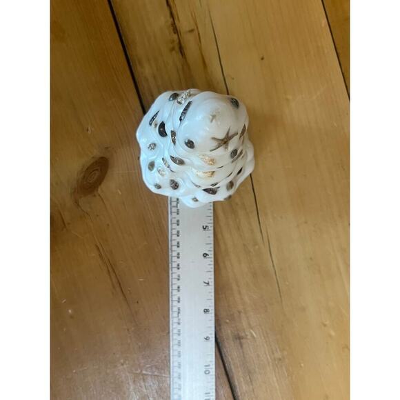 Christmas Tree Wax Candle with sea shells! 7in tall. Coastal Decor.Beach.Holiday - Picture 6 of 6